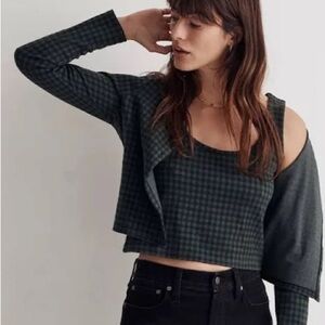 Plaid Green Women's Top